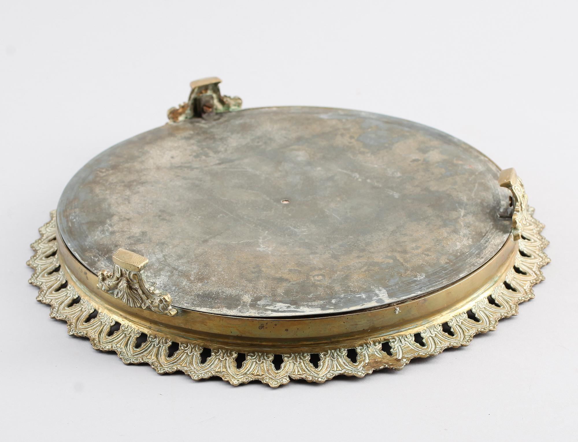 BORDSPÅLATÅ, brons, empire, 1800-talets första hälft.
