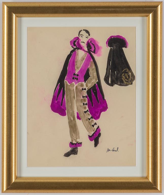 JOHN JON-AND, akvarell/gouache och blyerts på papper, stämpelsignerad.