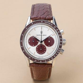 1152. Universal Geneve, Compax 1950, "Baby Nina", "Burgundy", ca 1990.
