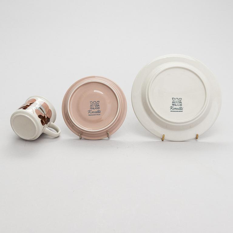 Ulla Procopé, a 24-piece 'Koralli' coffee set, Arabia, Finland 1983-1987.