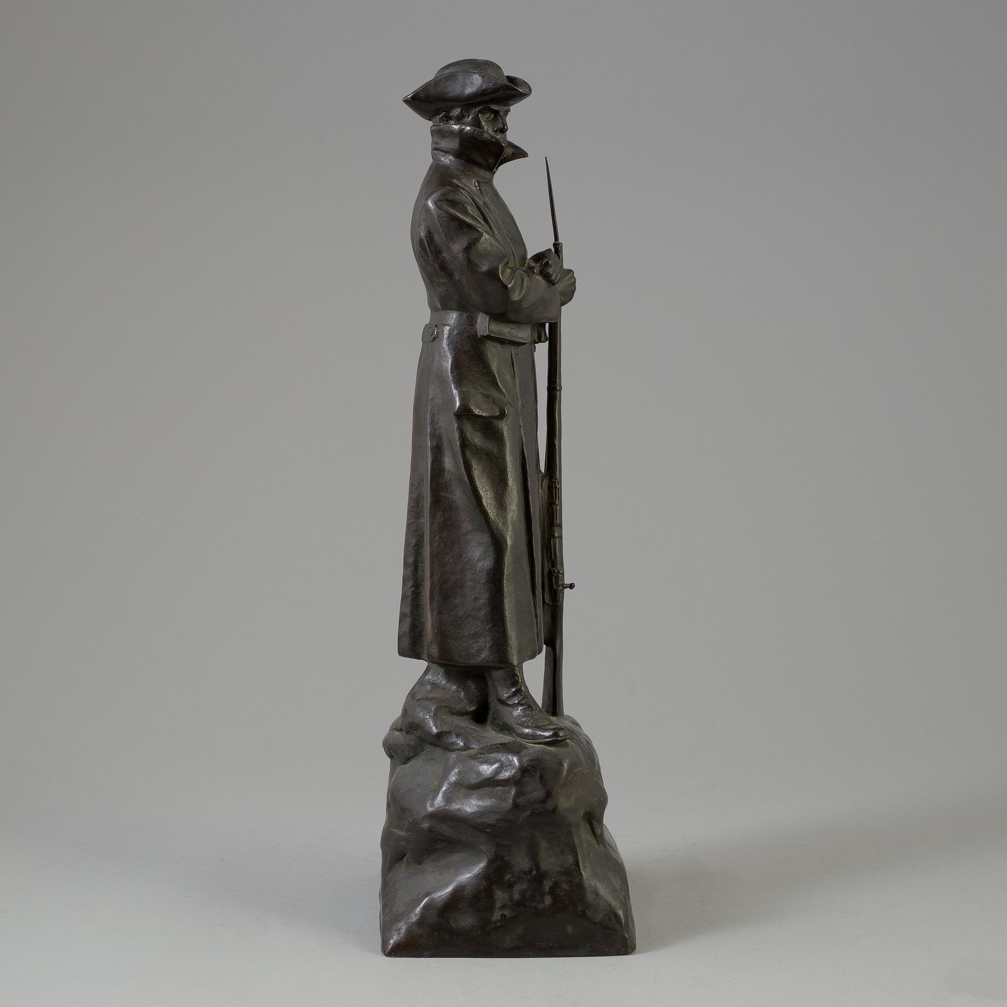 ALFRED OHLSON, SKULPTUR, brons, signerad.