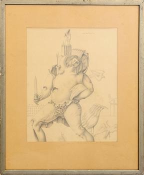 MAX WALTER SVANBERG,  a signed and dated drawing.