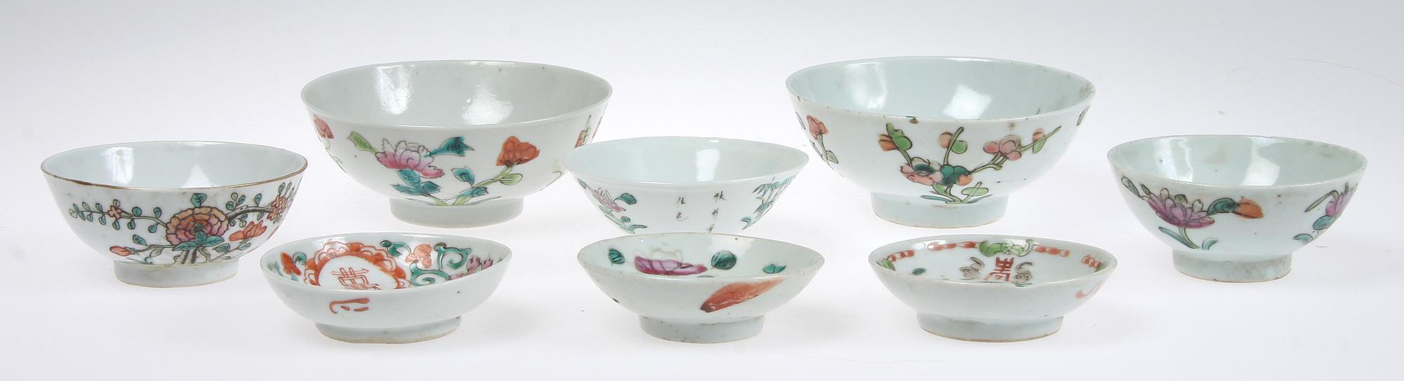PARTI PORSLIN, 20 delar, Kina, 1800/1900-tal.