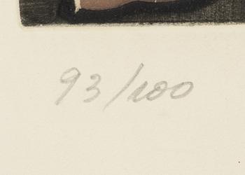 Arman, etching and aquatint from the portfolio "Bonjour Max Ernst".