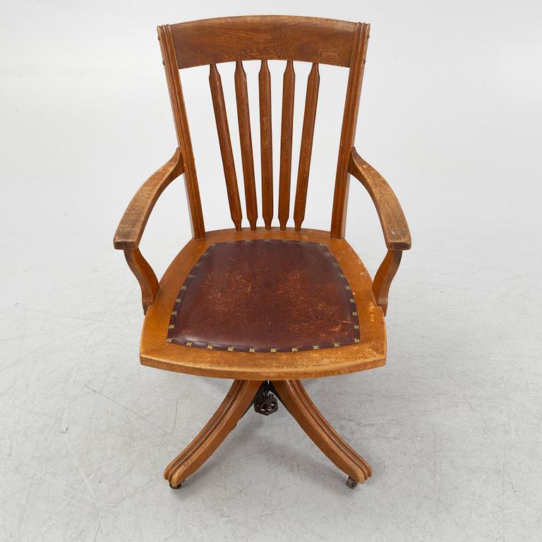 A Jugend desk chair, Åtvidabergs Snickerifabrik, Åtvidaberg, early 20th Century.