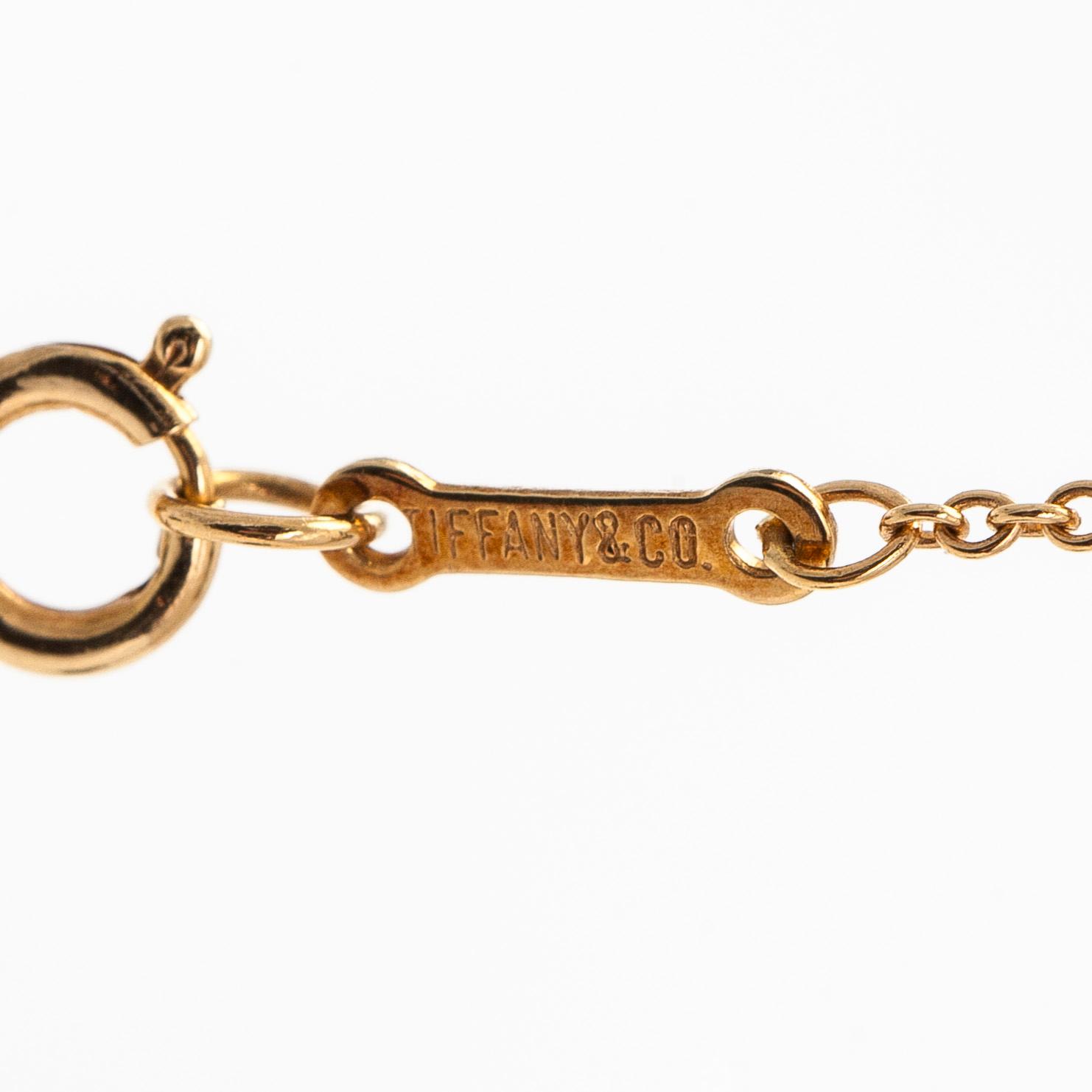 Tiffany & Co, Elsa Peretti, halsband, hänge "Etoile", 18K guld och diamanter.