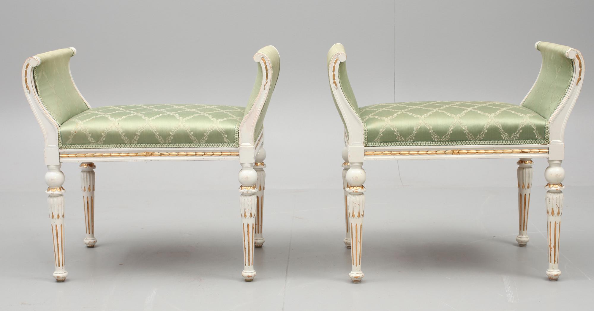 SALONGSMÖBLEMANG, 10 delar, empirestil. 1900-talets början.