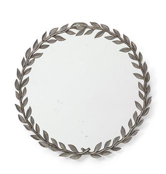 20. An Estrid Ericson pewter laurel leaves-framed mirror, Svenskt Tenn, Stockholm 1946.