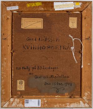 Axel Nilsson, oil on panel, signed.