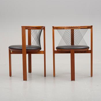 STOLAR, ett par, "String Chair", Niels Jörgen Haugesen, Danmark, 1900-talets andra hälft.