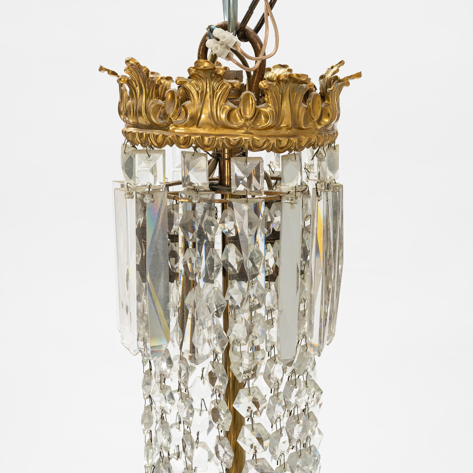 Ljuskrona, Oscariansk, omkring år 1900.