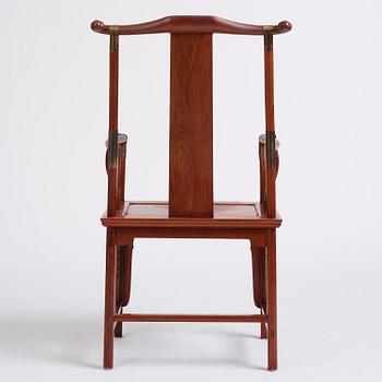 A Chinese 'official's hat' chair, Guanmaoyi, 20th century.