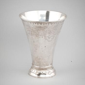 BÄGARE, silver, K. Andersson, 1930. Vikt ca 460 g.