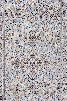 A runner, Figural Nain part silk so called 6LAA, ca 303 x 100 cm.