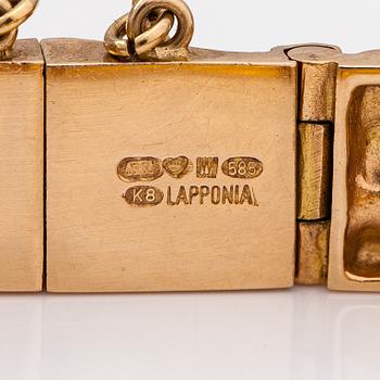 Björn Weckström, "Cascade", a 14K gold bracelet. Lapponia 1987.