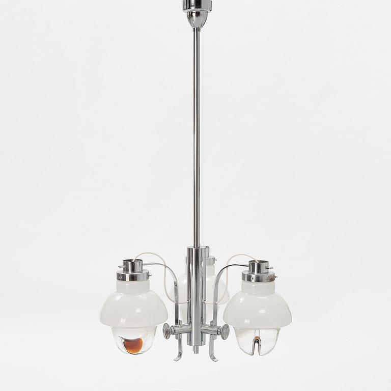 A ceiling lamp, Mazzega, Murano, Italy, 1970's.