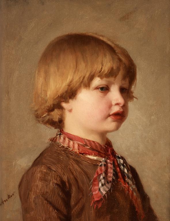 Albert Anker, Portrait of a young boy.