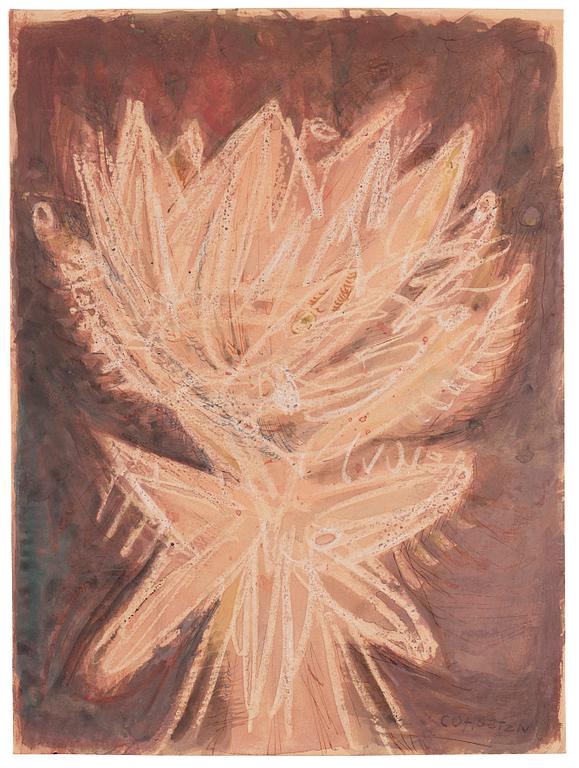 CO Hultén, mixed media on paper, signed and executed 1944.