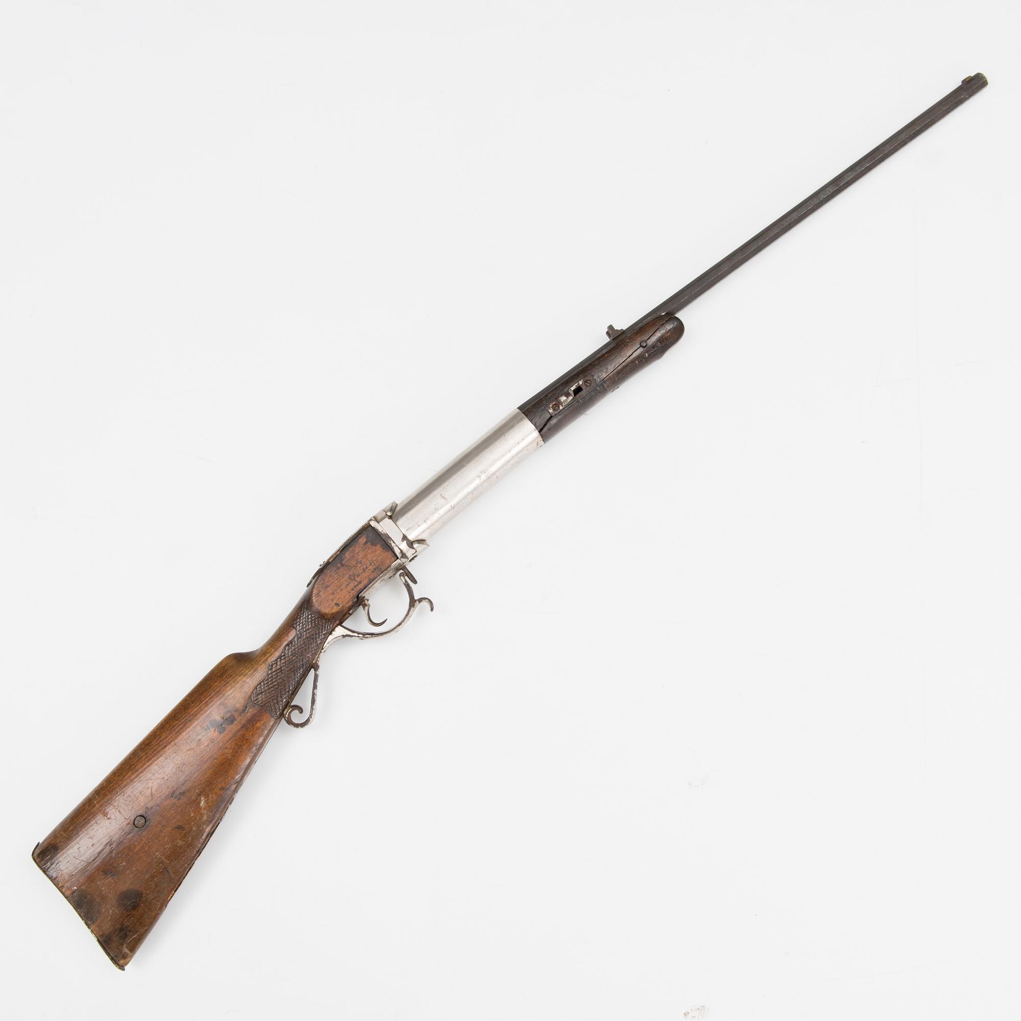 A German Oscar Will "Bugelspanner" air rifle, first half of 20th Century.