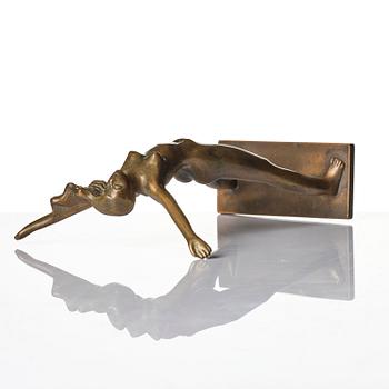 Stig Blomberg, skulptur, "Fritidsflickan", även kallad "Våren", brons, Ystad-Metall.