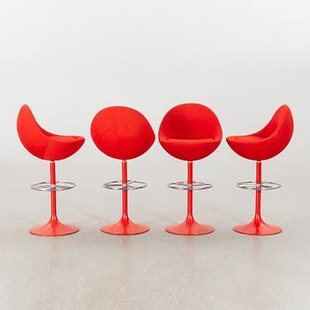 BARSTOLAR, 4 st, Johansson Design, 1970-tal.