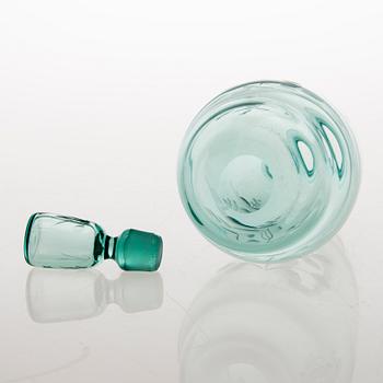 A set of five drinking glasses and a carafe from 1930s.