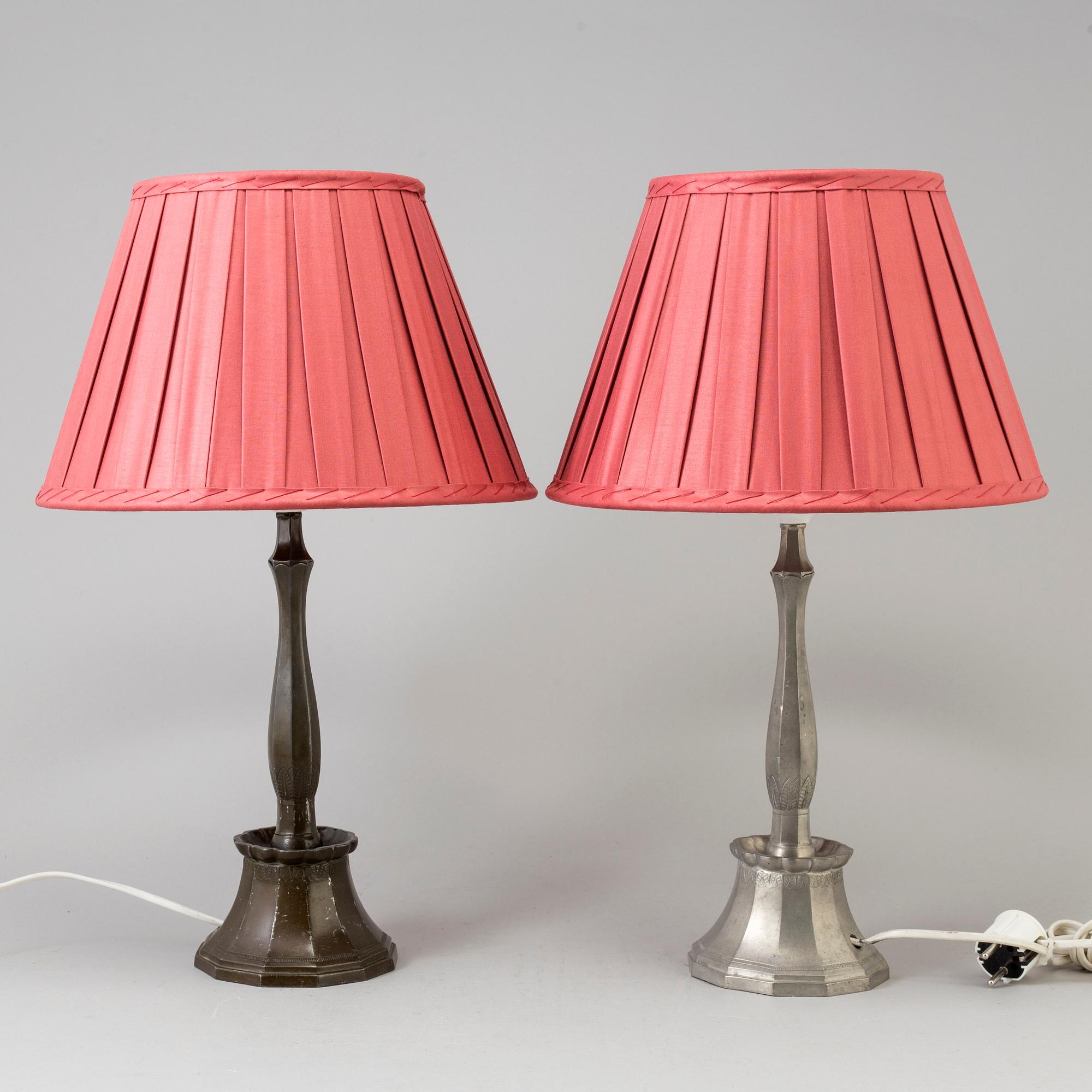 2 table lamps by Just Andersen, Denmark 1920´/30´s.