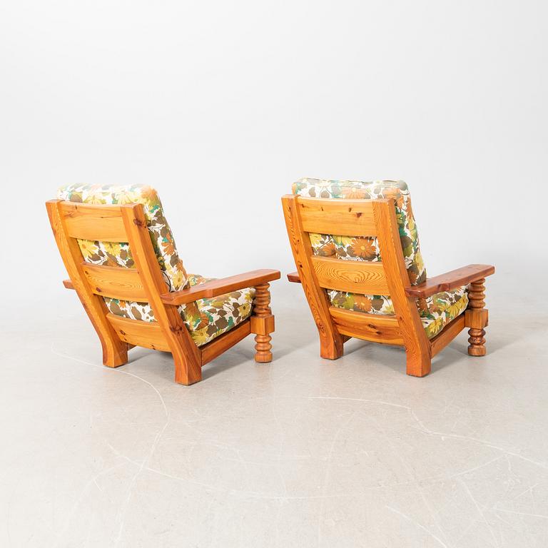 Armchairs, a pair, Sven Larsson Möbelshop, model "Tälja", 1970s.