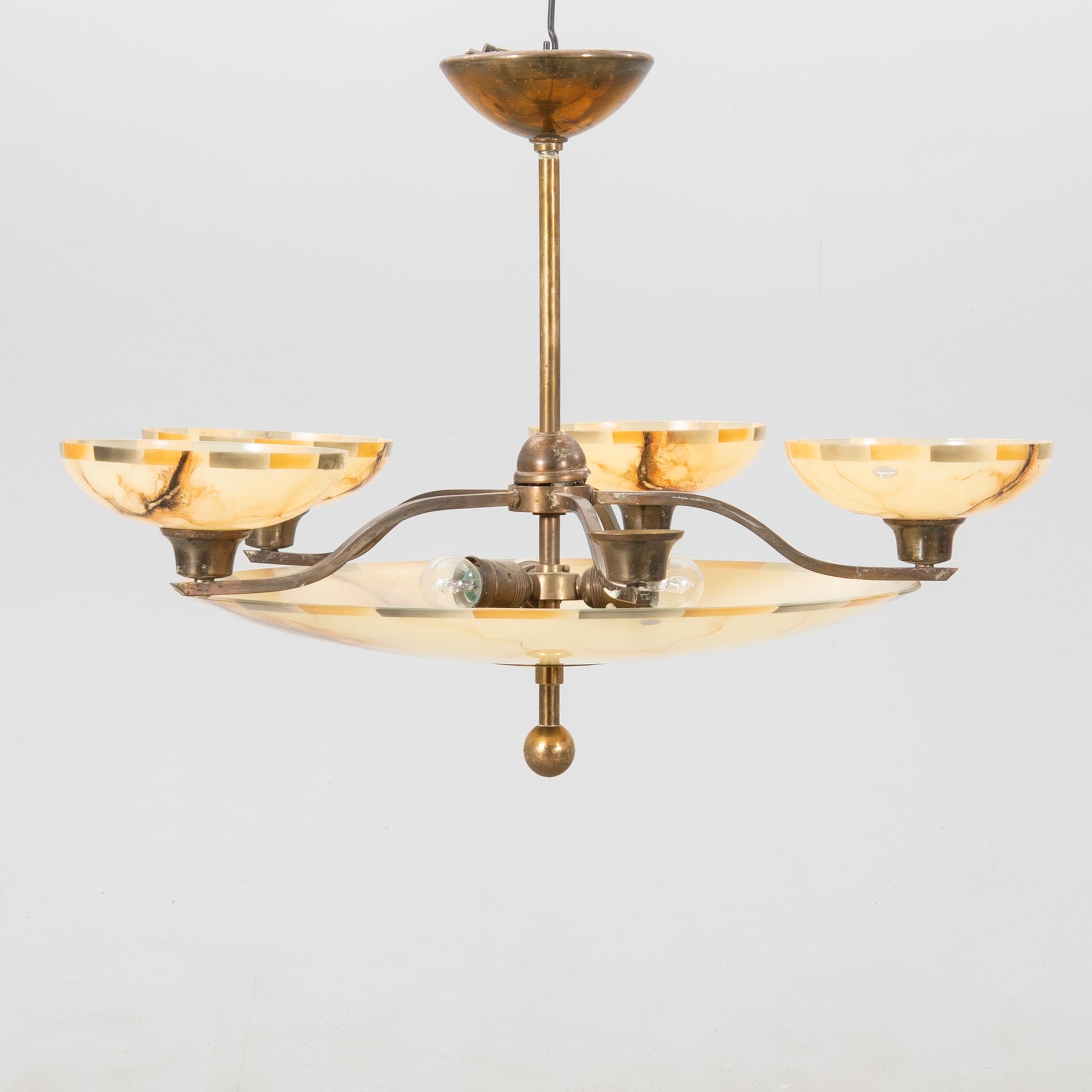 Ceiling lamp 1940s Swedish Modern.