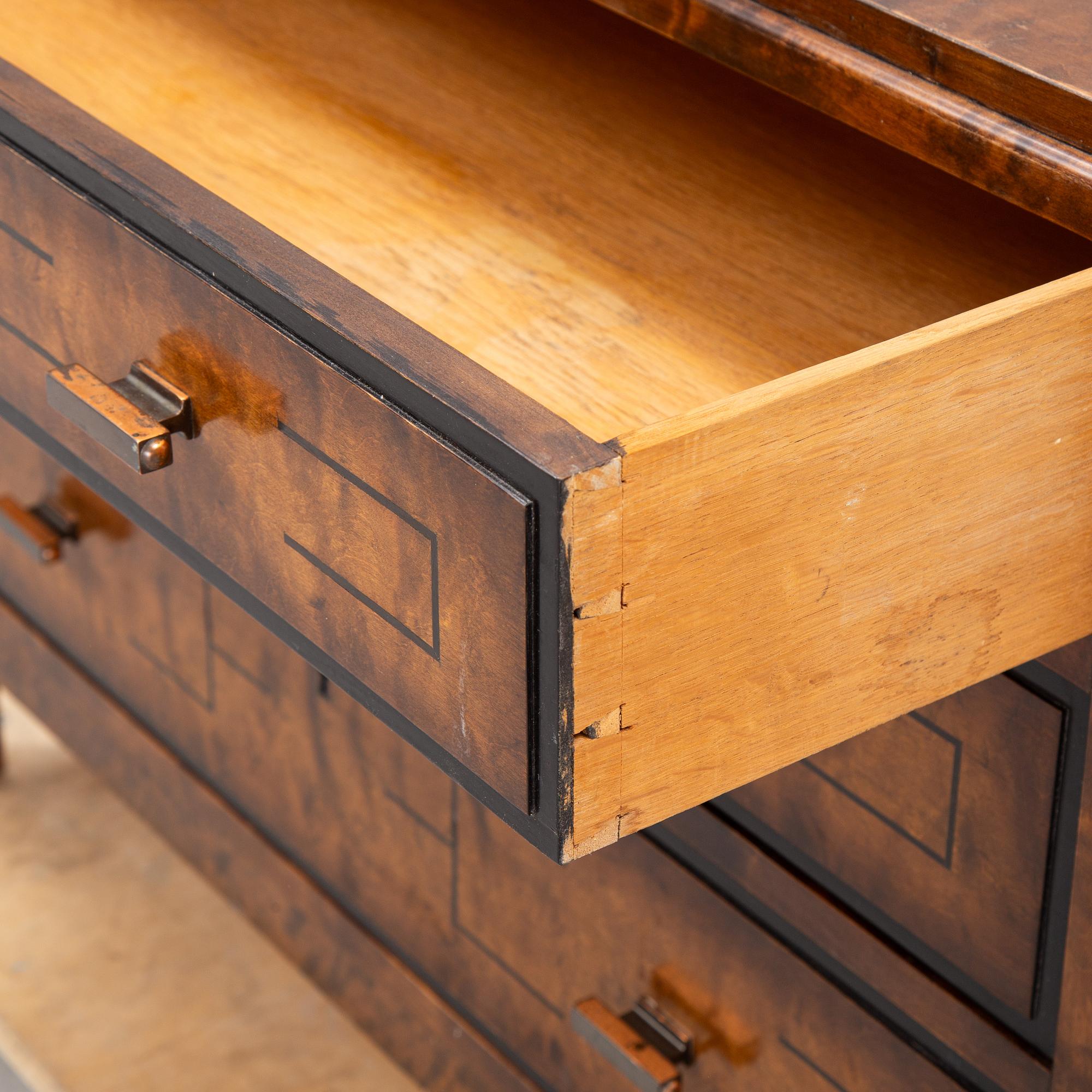 A chest of drawers, 1930's.