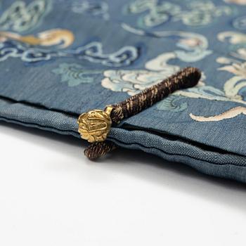An imperial blue kesi summer robe, Jifu, Qing dynasty, 1830's.