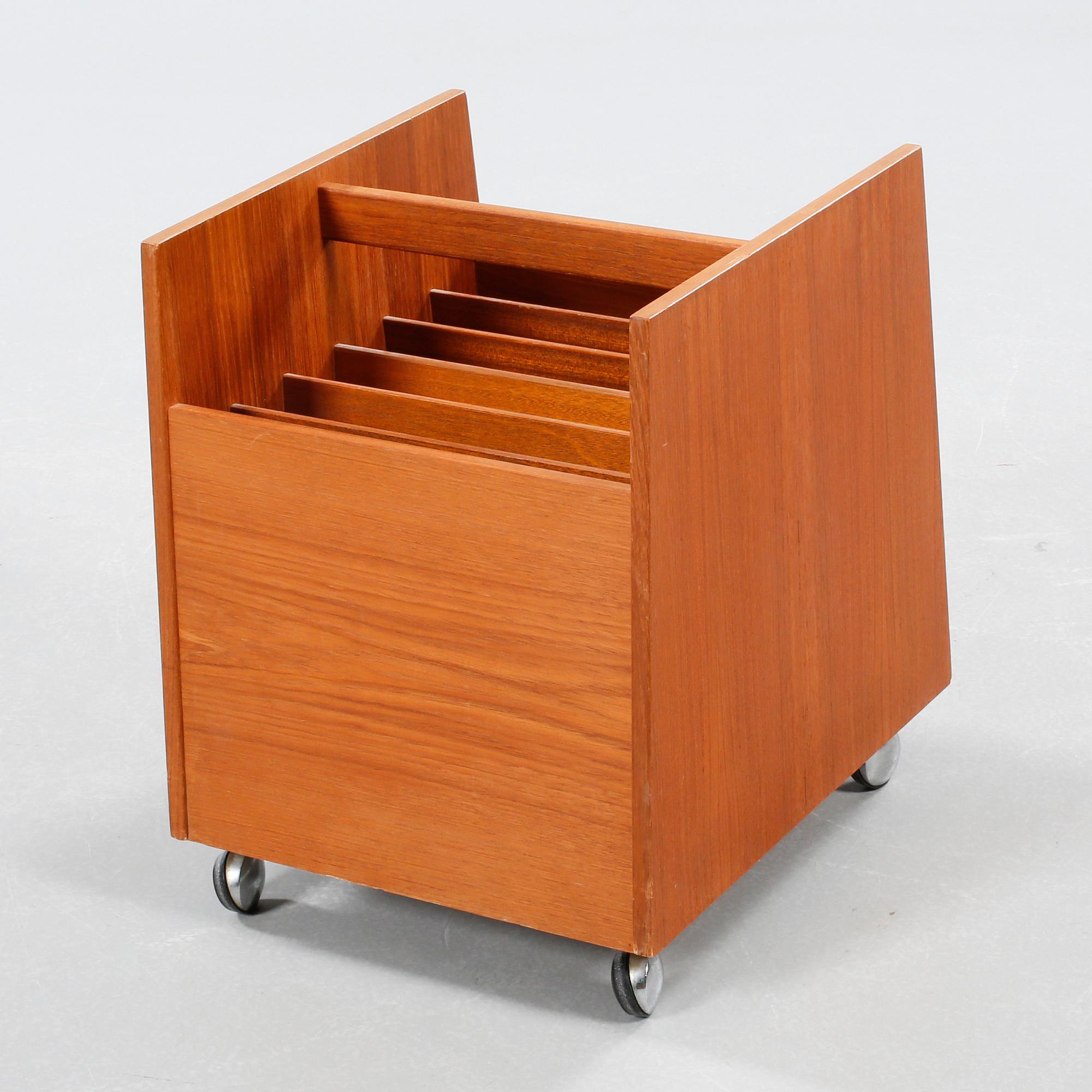 An lp-rack, model Scala, designed by Rolf Heseland, Bruksbo Tegnekontor, Bagn Möbelindustri in Norway ca 1965.