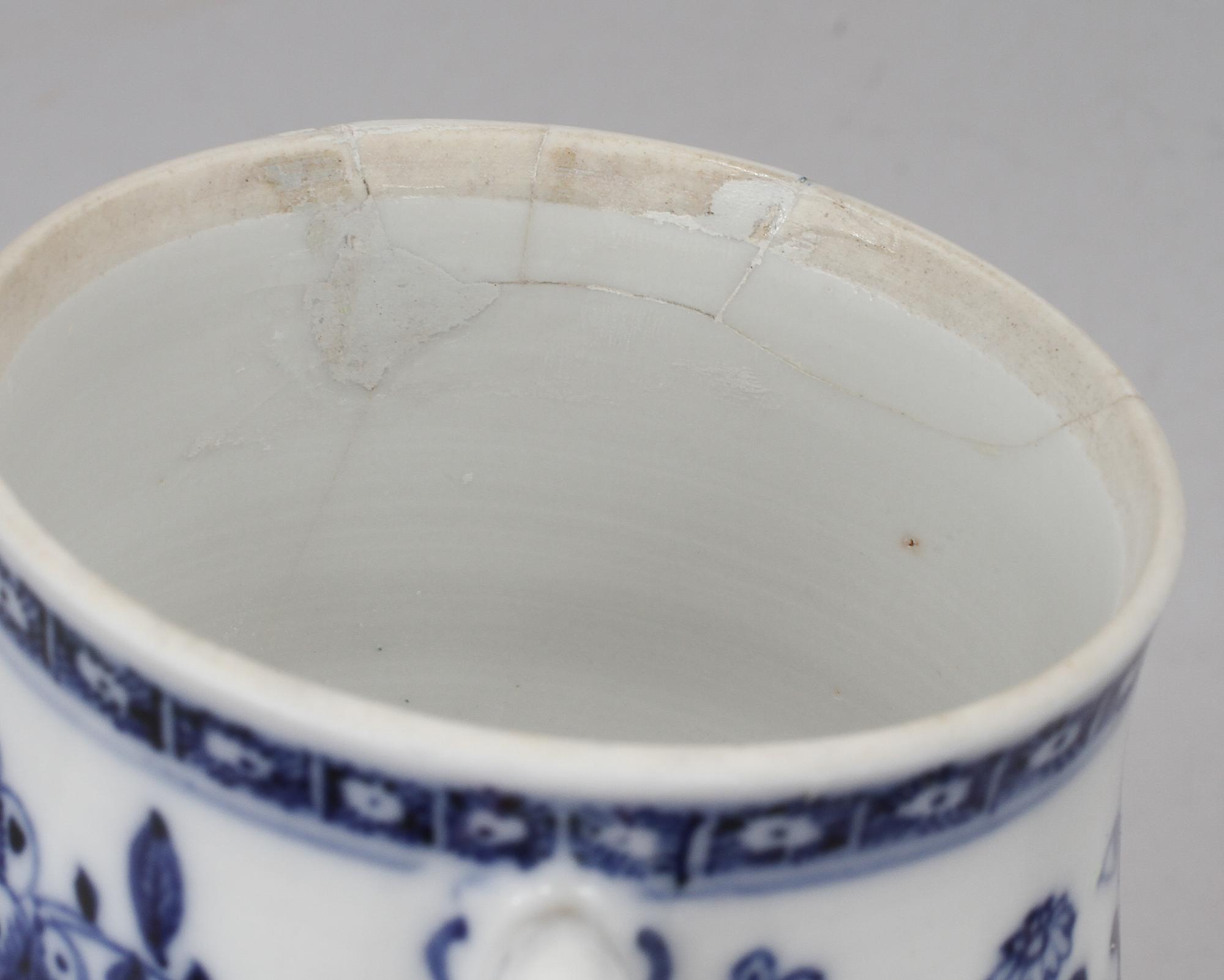 CREMEKOPPAR, 6 st, porslin, Kina, 1700-tal.
