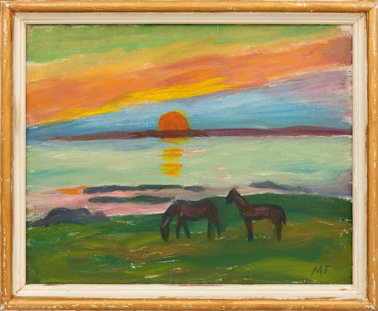 Mollie Faustman, Grazing Horses, Torekov.