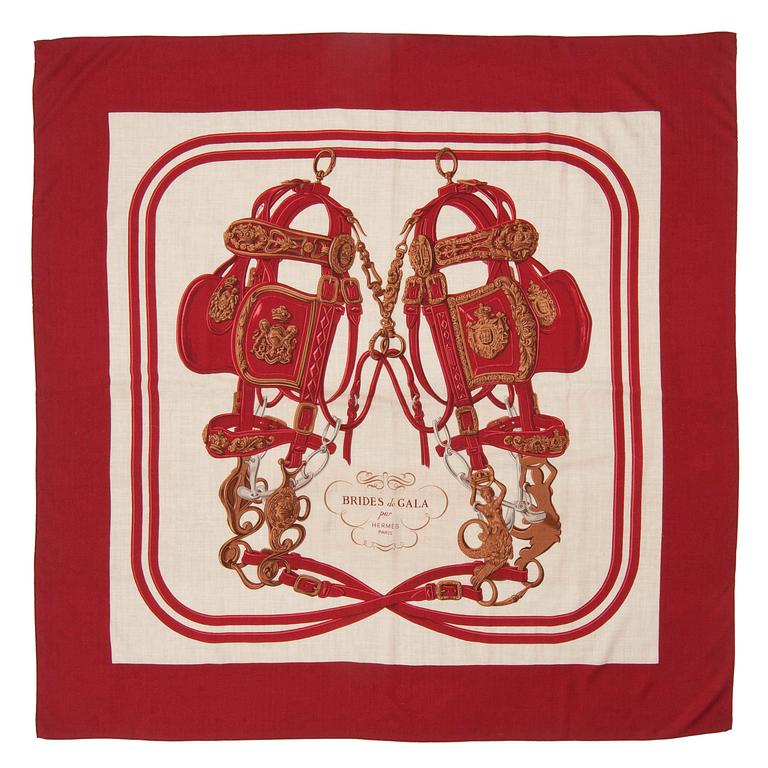 HERMÈS, a cashmere and silk shawl, "Brides de gala".