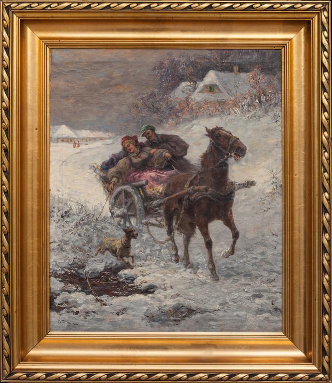 GUSTAV PRUCHA, olja på duk, signerad.