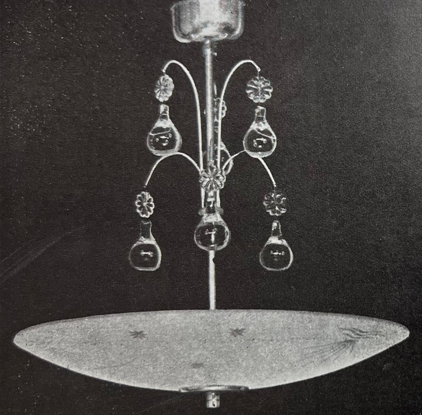 Kosta, attributed to, a ceiling lamp, 1930s.