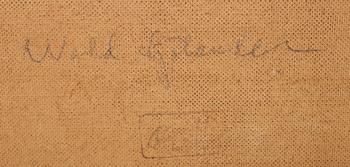 WALDEMAR SJÖLANDER, gouache, signerad a tergo.