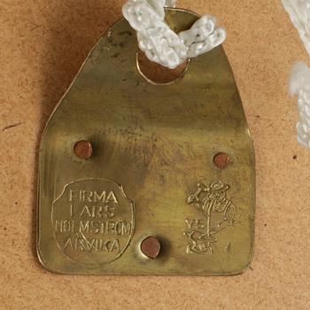 SPEGEL, mässing, Lars Holmström, Arvika, 1950-tal. Stämpelsign.