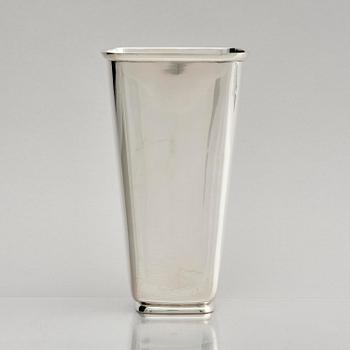 Åke Strömdahl, a sterling silver vase, company Hugo Strömdahl AB, Stockholm 1961.