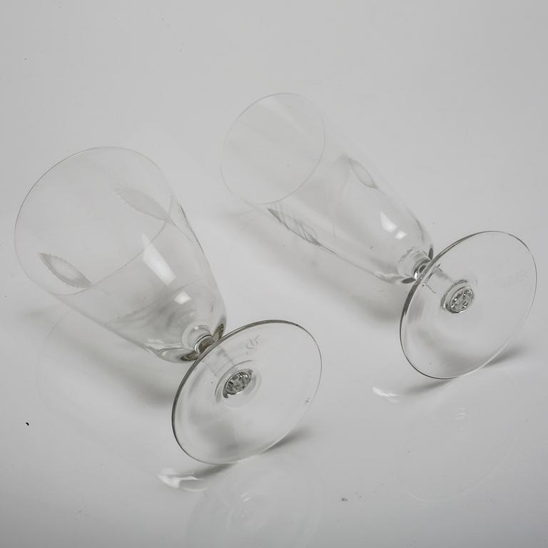 A set of glass tableware, 26 pcs, by Rosenthal, second half of the 20th century.
