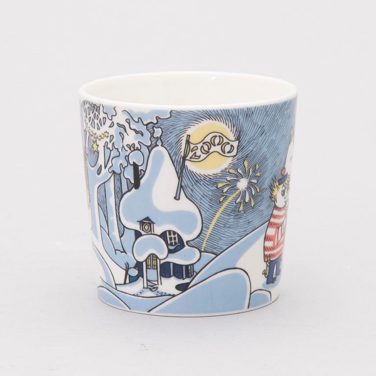 A Moomin 'Millenium' porcelain mug, Arabia, Finland, 1999-2000.