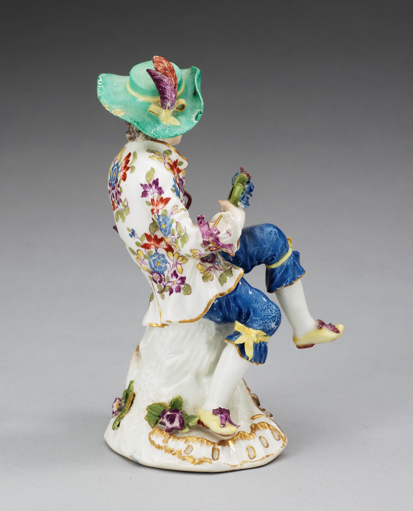 FIGURIN, porslin. Meissen, 1700-tal.