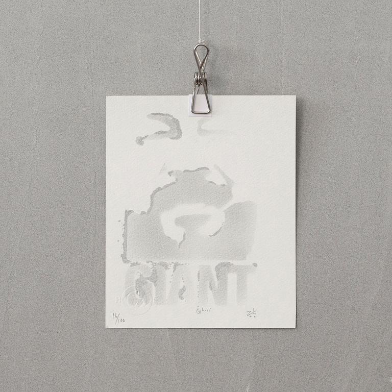 ZHAO, "Ghost", schablon/silk screen, ur the chairman series, signerad och numrerad 16/100.