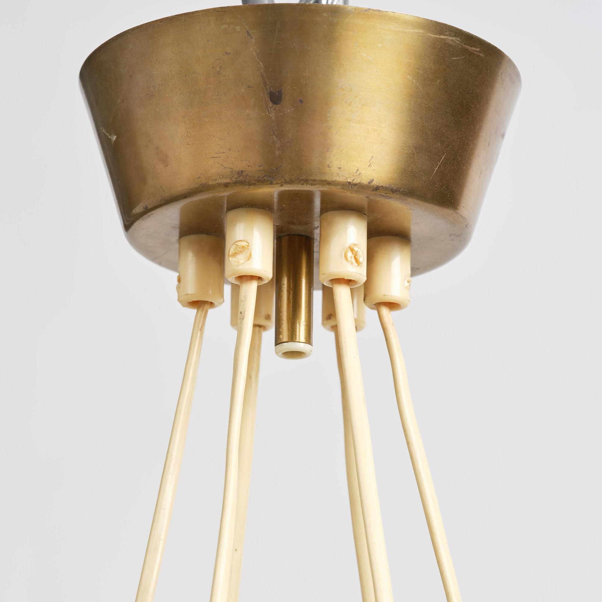 Hans-Agne Jakobsson, a rare ceiling lamp, Hans-Agne Jakobsson AB, Markaryd, 1950s.