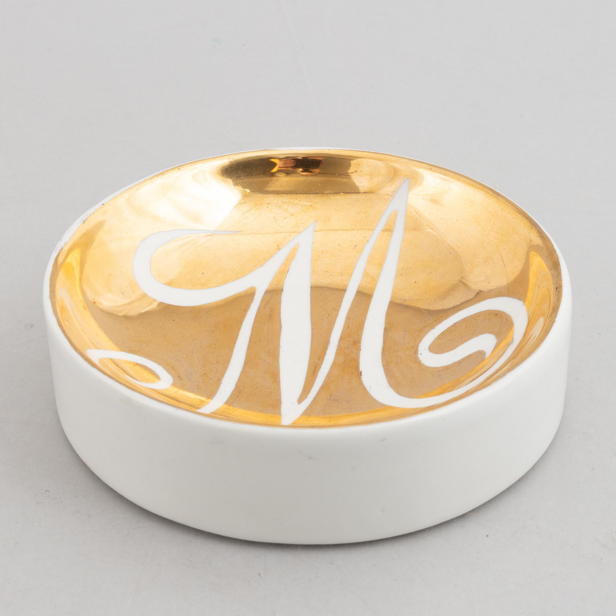 Piero Fornasetti, two ashtray, Milan, Italy.