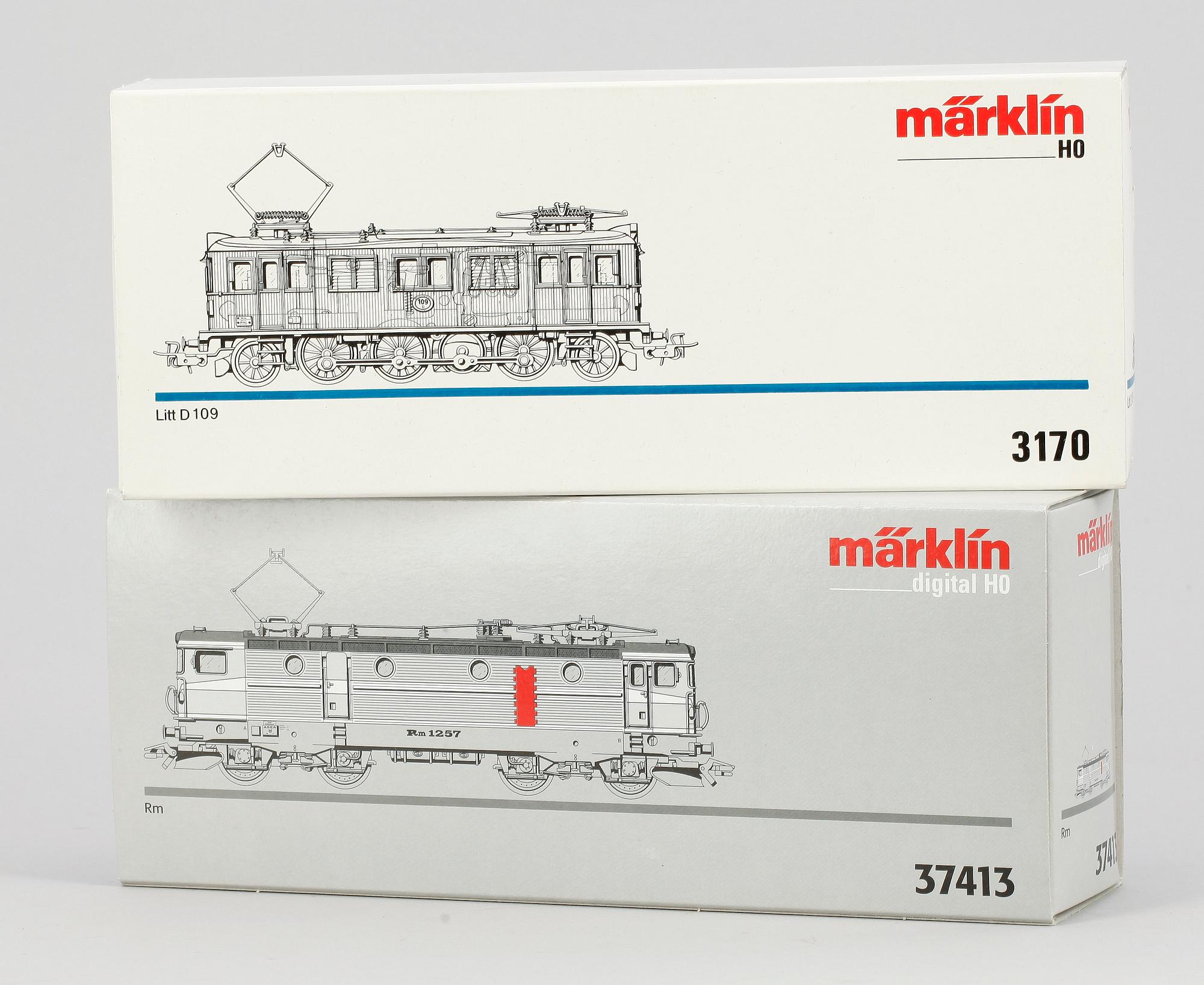 PARTI ELLOK, 2 st, Märklin H0 37413 och 3170. 1900/2000-tal.