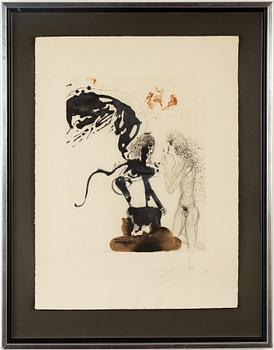 Salvador Dalí, etching and heliogravure, 1964, signed 106/150.