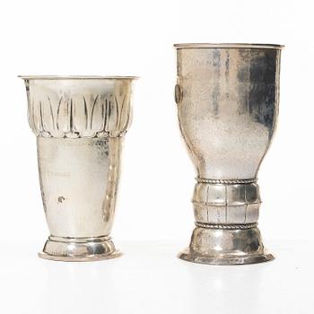 Trophies, 2 pcs, silver, Denmark and Sweden, 1920s.