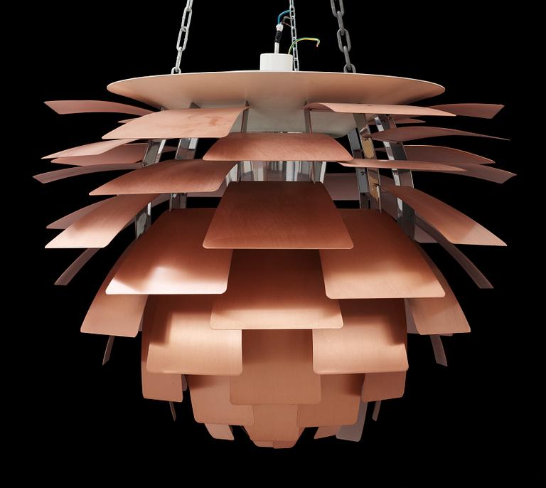 TAKLAMPA, "PH-Kotte", Poul Henningsen för Louis Poulsen. 1900-talets andra hälft. Diam 84, H 72.